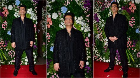 Pics: Karan Johar stuns in chic black at Ekta Kapoor's Diwali extravaganza