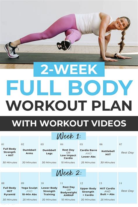 14 Day Challenge 2 Week Workout Plan Nourish Move Love Full Body