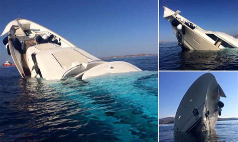 Superyacht Sinks After Running Aground Off The Coast Of Greece