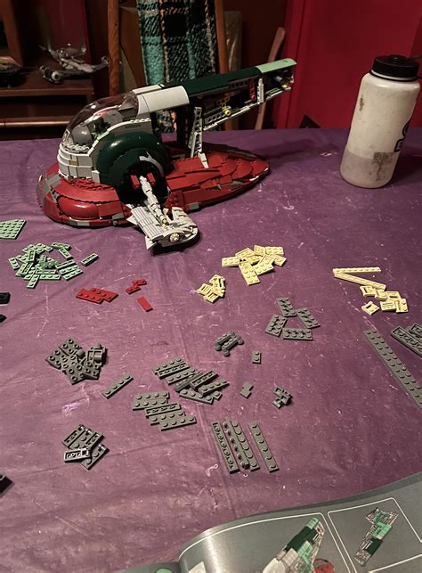 Rebuild of the Slave1, No Broken Dark Red Pieces! : r/legostarwars