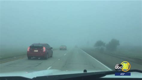 Thick Fog Rolls Into Central Valley Dropping Visibility To Quarter