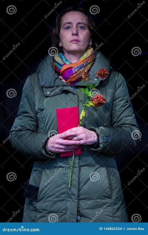 Beatrix Von Storch at an AfD Demo in 2015 in Berlin Editorial Stock