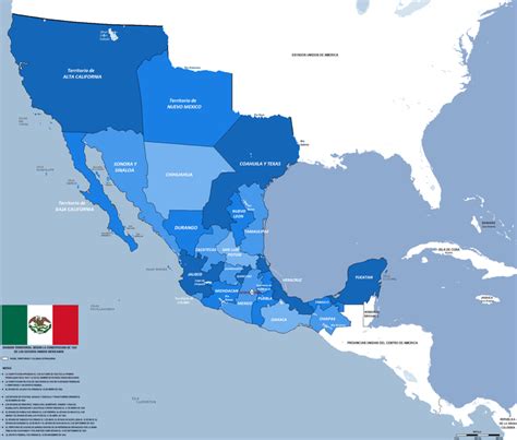 Historia De México 2 Extención Territorial De México En 1824 Y En La