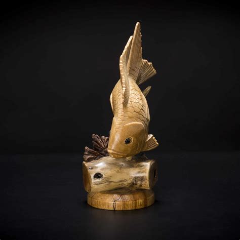 Fish Wood Carving Sculpture Decora Loft