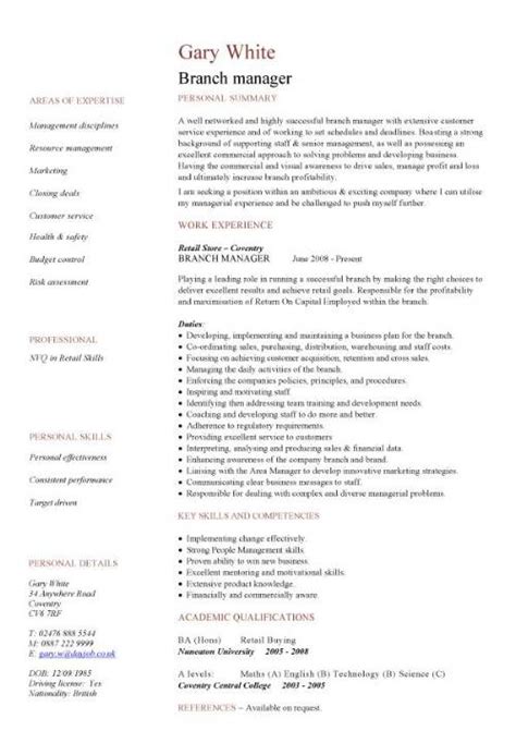 Check spelling or type a new query. branch manager CV sample, Strong leadership skills, job ...