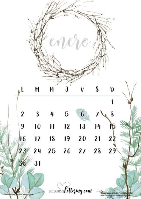 Calendario 2017 Para Descargar Gratis El Club Del Lettering