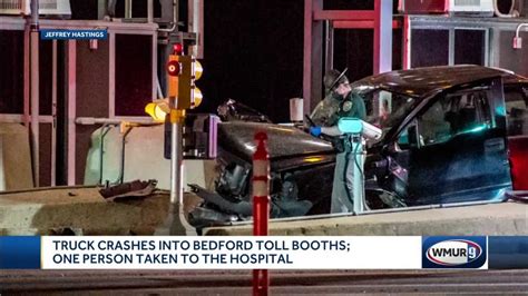 One Person Hospitalized After Truck Crashes Into Bedford Toll Booths