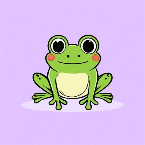 Premium Vector Cute Cartoon Frog Vector Illustration