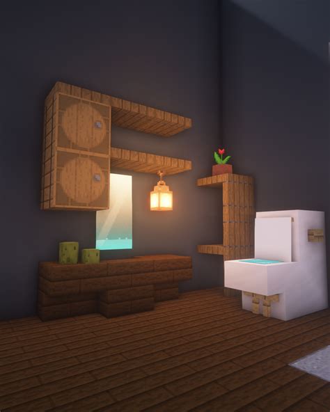 80 of the best minecraft building ideas. Part33 How to build a bathroom in 2020 | Cute minecraft ...