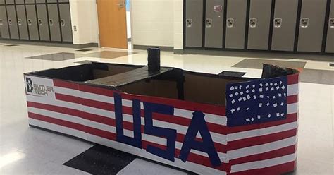 Me And 4 Other Patriots Built This Cardboard Canoe The Spirit Of America For A Race Tomorrow