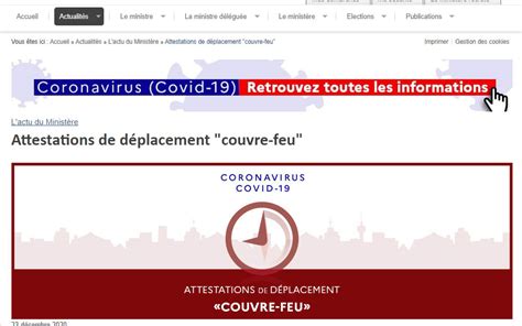 Comme en mars dernier, il faudra là aussi être en possession d'une attestation de déplacement dérogatoire pour se déplacer en dehors des horaires autorisées. Covid-19 : attestation de déplacement "couvre-feu" - Saint ...