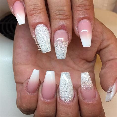 Nails On Microbladinggbg From Last Month French Fade With Diamond