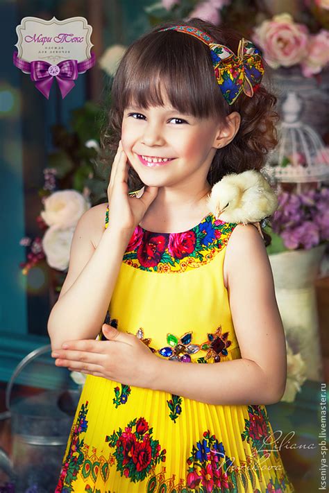 Платье для девочки в русском стиле Владислава купить в интернет магазине на Ярмарке