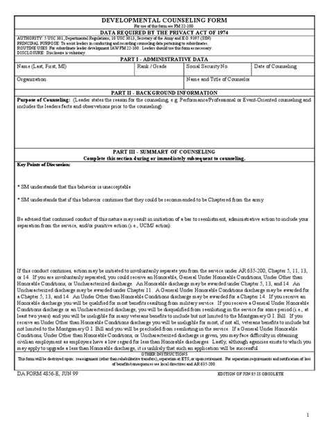Da Form 4856 Fillable Army Pubs Printable Forms Free Online