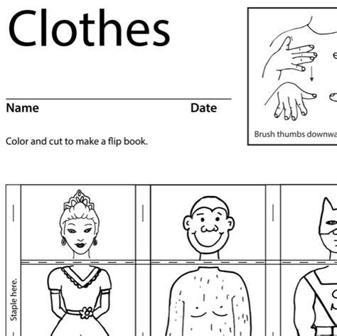 Asl Flash Cards Clothes Asl Teaching Resources