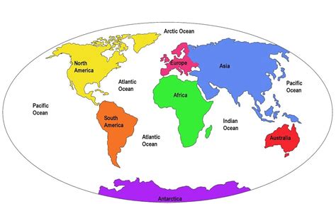 World Map Continents And Oceans Labeled ~ Afp Cv