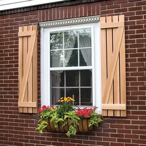 Board And Batten Shutters With Z Bar Exterior Wooden Shutters