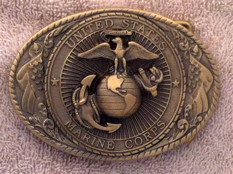 Limited Edition Usmc Belt Buckle Solid Brass Etsy