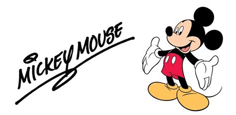 Mickey Mouse Set 28 Vector Images Mickey Mouse Signature Etsy