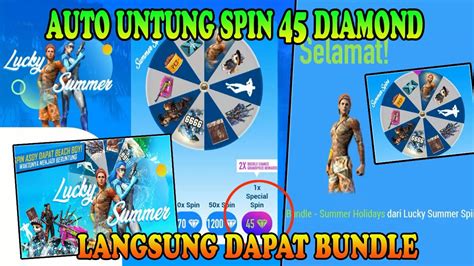 Garena free fire diamond generator is an online generator developed by us that makes use of. Auto Untung Spin 45 Diamond Dapat Bundle Lucky Summer Free ...