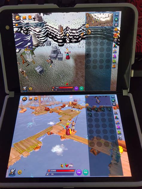 Surface Duo + app cloner makes for an interesting setup : r/runescape