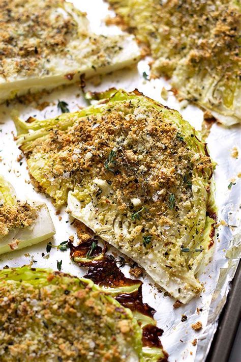 Seasoned with salt and pepper (to taste), then roasted in preheated oven until done (top starts to brown). Roasted Garlic Parmesan Cabbage Wedges | Recipes, Baked ...