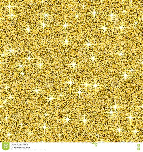 Gold Shine Glitter Vector Background Yellow Sparkle