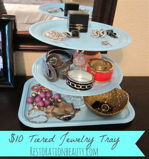 Diy 3 Tiered Jewerly Stand Cheap And Easy Less Than 10 Diy Tiered