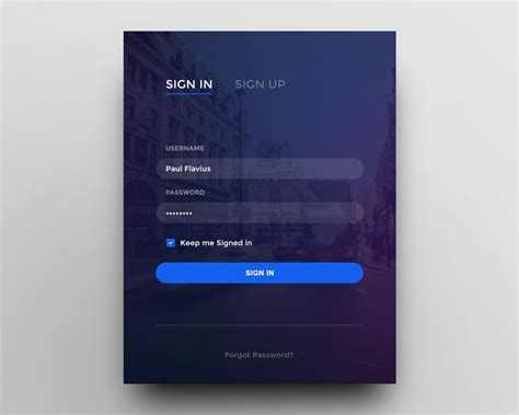 Login Form Web App Design Login Design