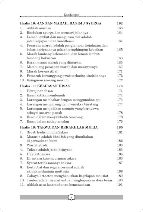 Start by marking syarah hadis 40 imam nawawi as want to read buku ni merakamkan nasihat2 (hadis) nabi muhammad kepada kita yg diriwayatkan oleh imam nawawi. AL-WAFI - SYARAH HADIS 40 IMAM NAWAWI - JILID LENGKAP ...
