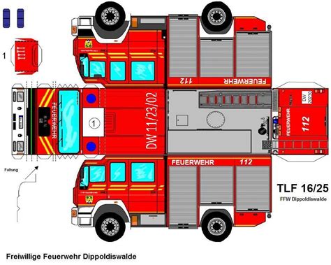 Papierautos ausschneiden / zum ausdrucken und bast. Bastelbogen | Feuerwehr Dippoldiswalde - OF Dippoldiswalde | Kinder feuerwehr, Bastelbogen und ...