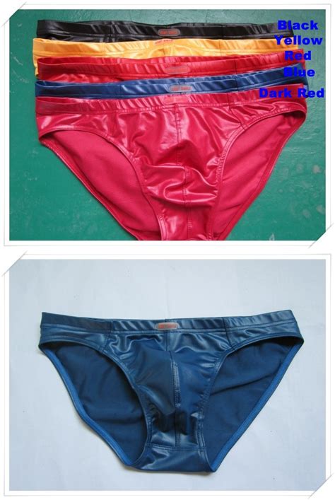 Famous Brand Olaf Benz Nylon Faux Leather Male Panties Mens Sexy Underwear Briefs Size Mlxl