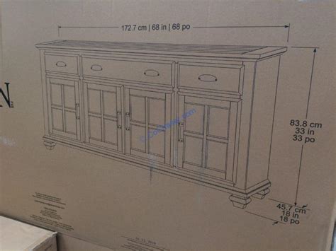 Costco 2000768 Pike Main Wesley 68 Accent Cabinet Size Costcochaser