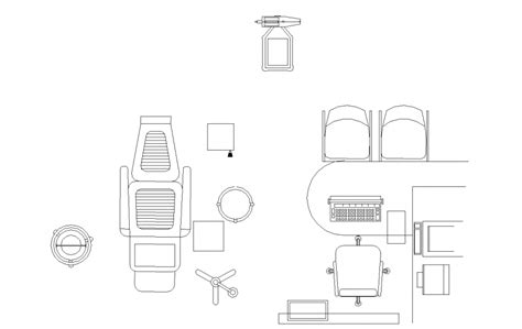 Miscellaneous 2d Office Furniture Blocks Cad Drawing Details Dwg File