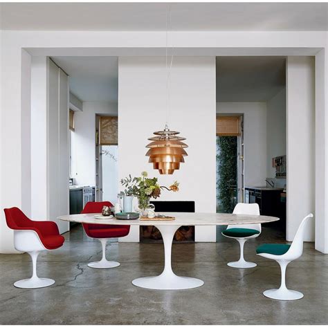 Great dining table and chair set, replicas of the famous genuine mid century saarinen design tulip table and chairs. Eero Saarinen Tulip Side Chair | Palette & Parlor | Modern ...