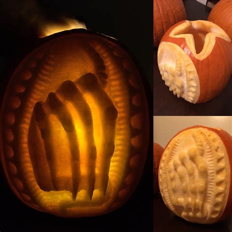My Hr Giger Facehugger Alien Pumpkin Carving Alien Pumpkin Pumpkin