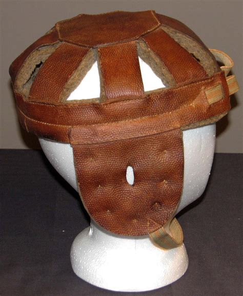 Lot Detail Early 1900s Reach 4 8 Spoke Leather Football Helmet