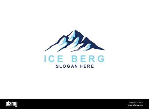 Ilustración De Símbolo Del Logotipo De Iceberg Aislada Sobre Fondo