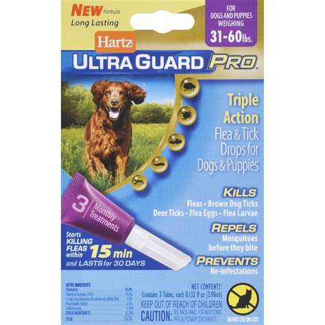 Hartz Ultraguard Pro Flea And Tick Drops For Dogs And Puppies 31 To 60