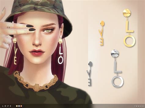 Metal Jewelry Sets Ts4 Letter Jewelry Sets P11 Sims4 Clove