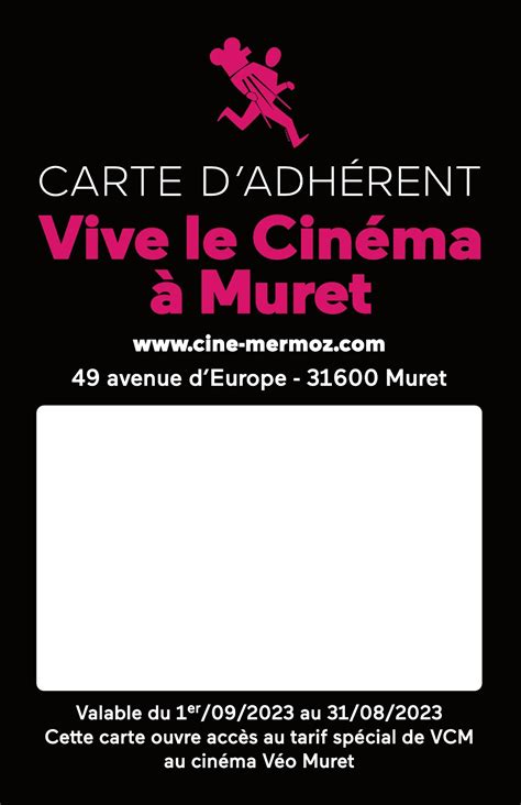 Association Vive le Cinéma à MURET 31 Adhésion 2022 2023