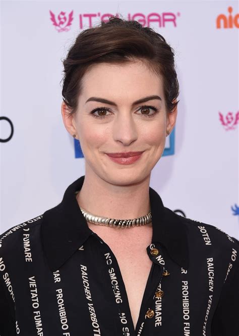 Demure From The Front Anne Hathaway Best Pixie Hairstyles
