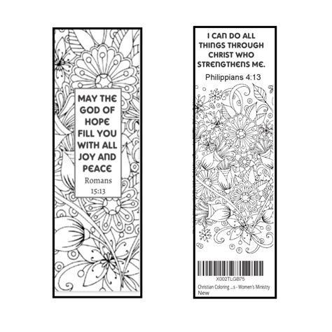 Buy Christian Coloring Bookmarks Bible Verse Color Your Own Book