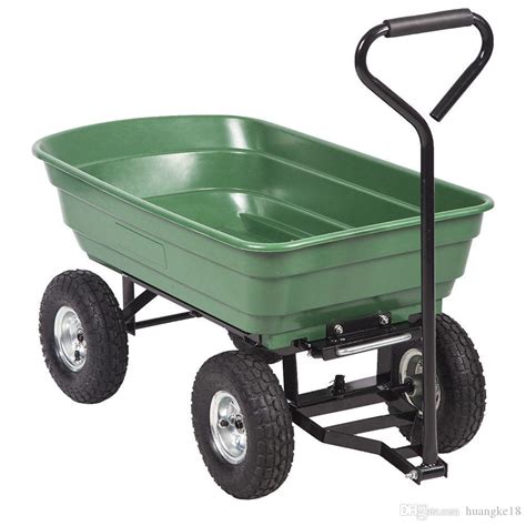 2019 Heavy Duty Garden Utility Yard Dump Cart Garden Cart Wheel Barrow