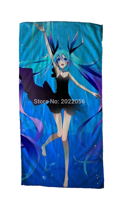 Free Shipping Anime Manga Miku Hatsune Vocaloid Face Towels 30x70cm