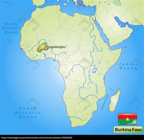 Karte Von Burkina Faso Mit Hauptstädten In Grün Stockfoto 10926630