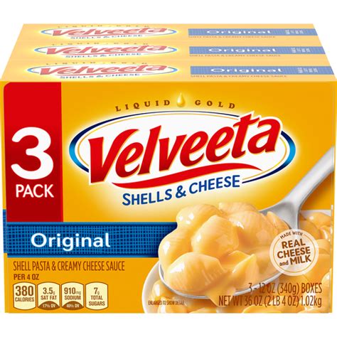 Kraft Velveeta Shells & Cheese Original - 3 CT | Buehler's