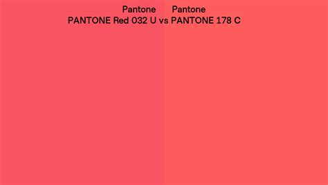 Pantone Red 032 U Vs Pantone 178 C Side By Side Comparison