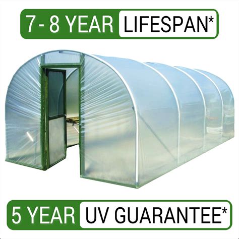 7 3m X 8m Greenhouse Polythene Polytunnel Cover Clear Film Plastic