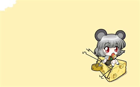 Animal Animal Ears Chibi Fang Mouse Mousegirl Nagisuke Nazrin Red Eyes
